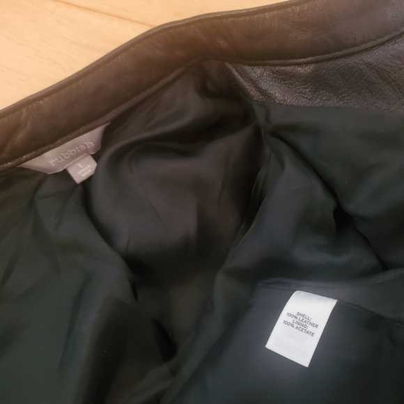 Rubbish Black Leather Jacket - Picture 4 of 4